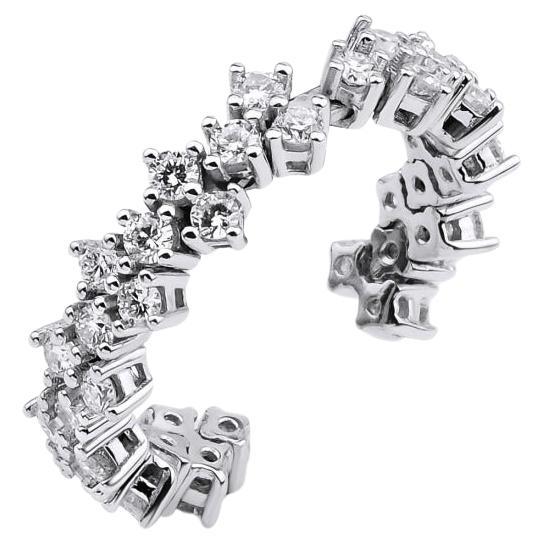 Anillo de diamantes y oro macizo autoajustable de 1,44 ct