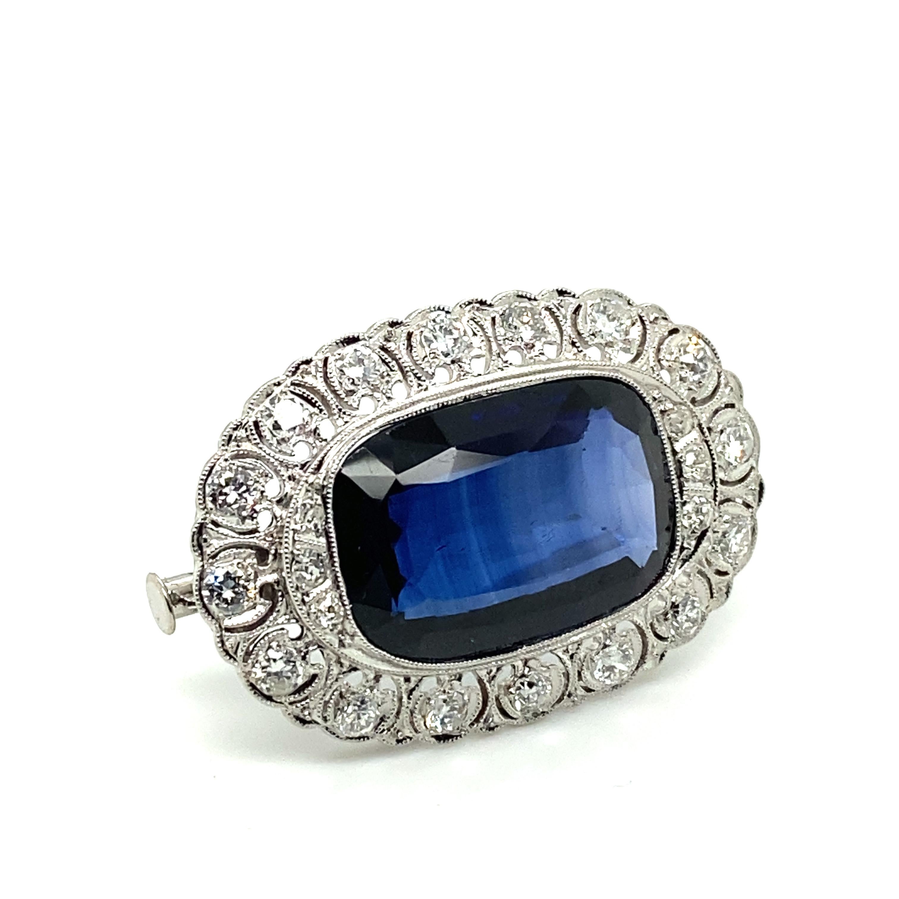 blue diamond brooch