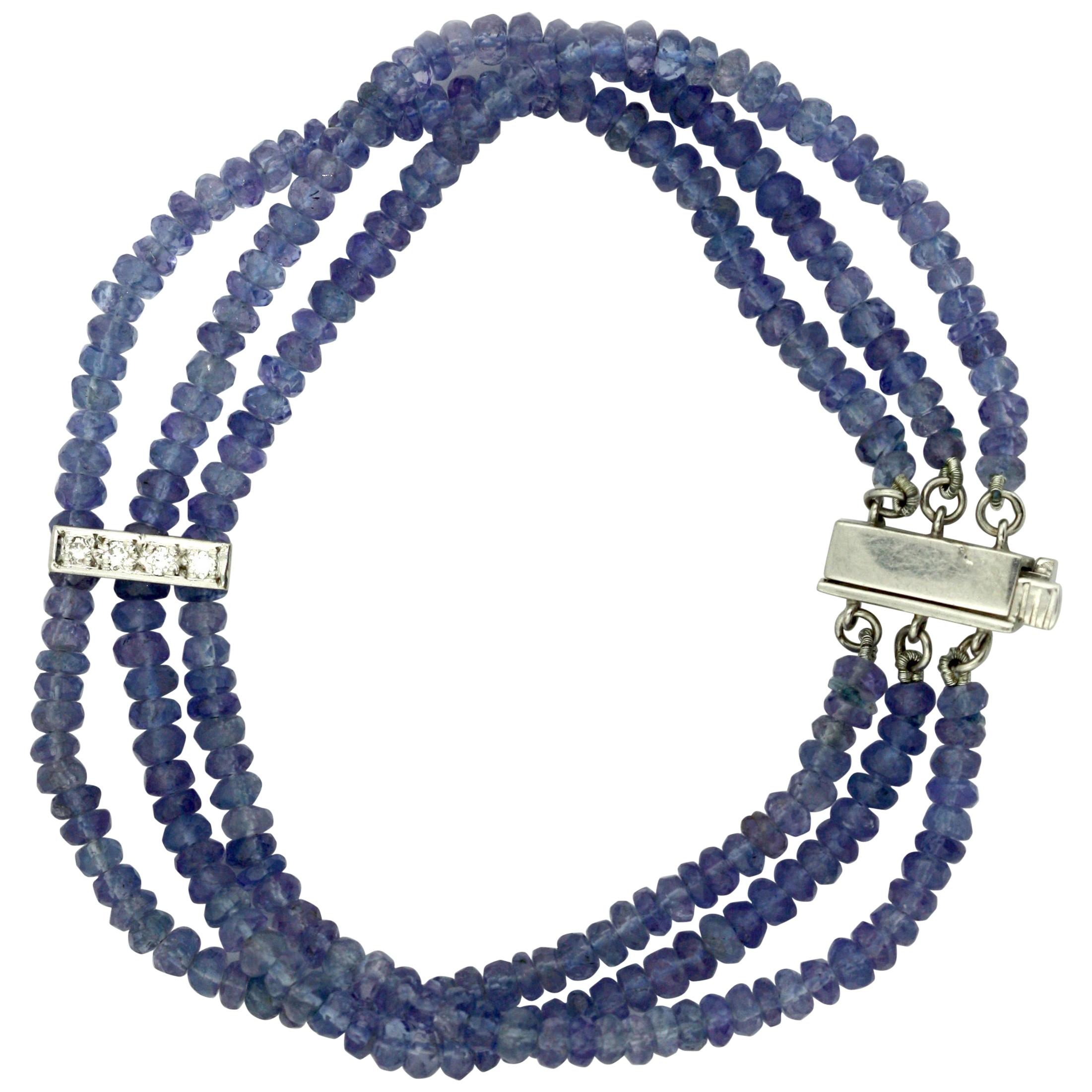 Diamond and Tanzanite Bracelet