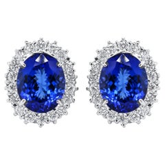 Diamond and Tanzanite Earrings