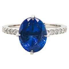 Diamond and Tanzanite Ring in 18ct White Gold and 22ct Yellow Gold