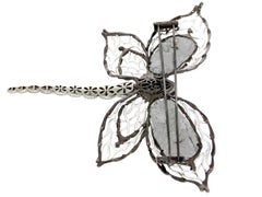 Chatila Diamond and Tiger's Eye Dragonfly Brooch
