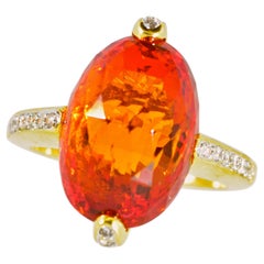 Diamant- und Topasring aus 18 Karat von Gadi