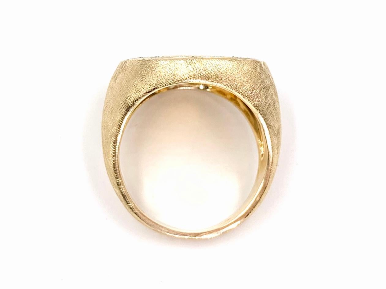 Diamond and U. S. Liberty Head Coin Men's Ring In Excellent Condition For Sale In Pikesville, MD