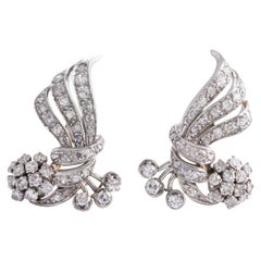 Vintage Diamond and White Gold 18k Earrings