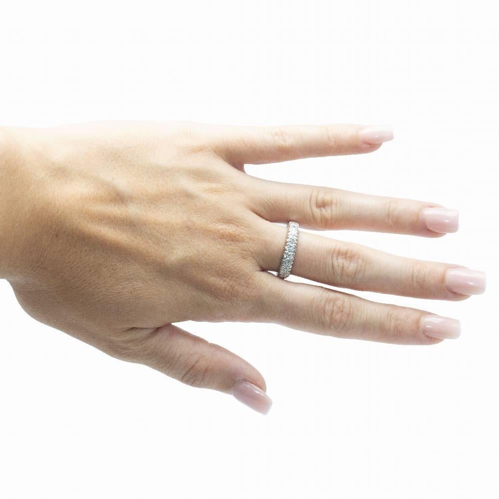 Diamond and White Gold ALLIANCE Ring In Excellent Condition For Sale In Barcelona, CT