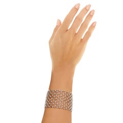 Rosior one-off Diamond Link Bracelet set in White Gold