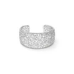 Diamond and White Gold Bangle