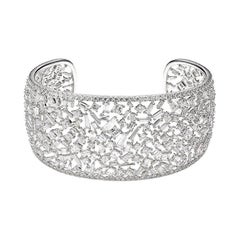 Bracelet jonc en or blanc et diamants