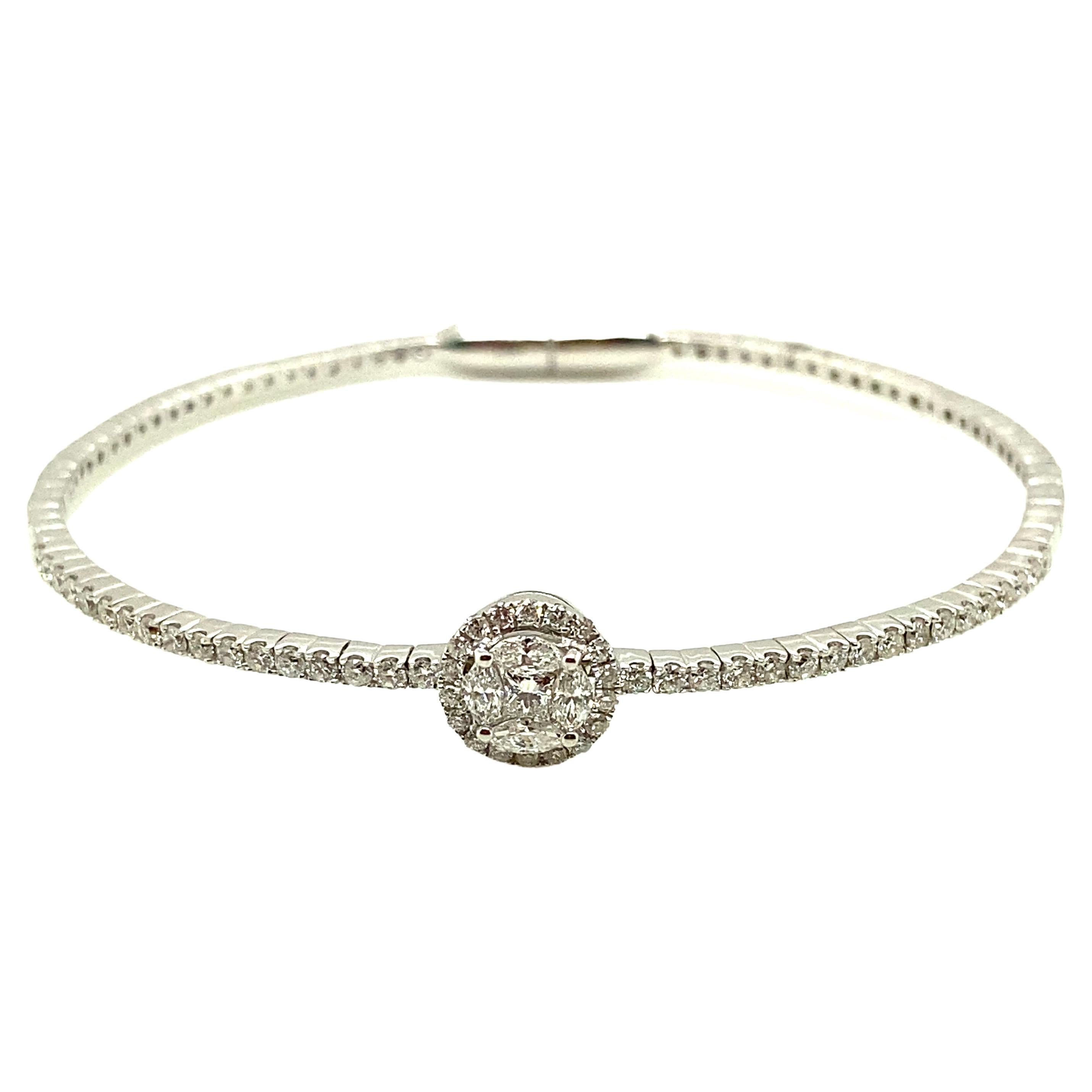 Pulsera de diamantes y oro blanco