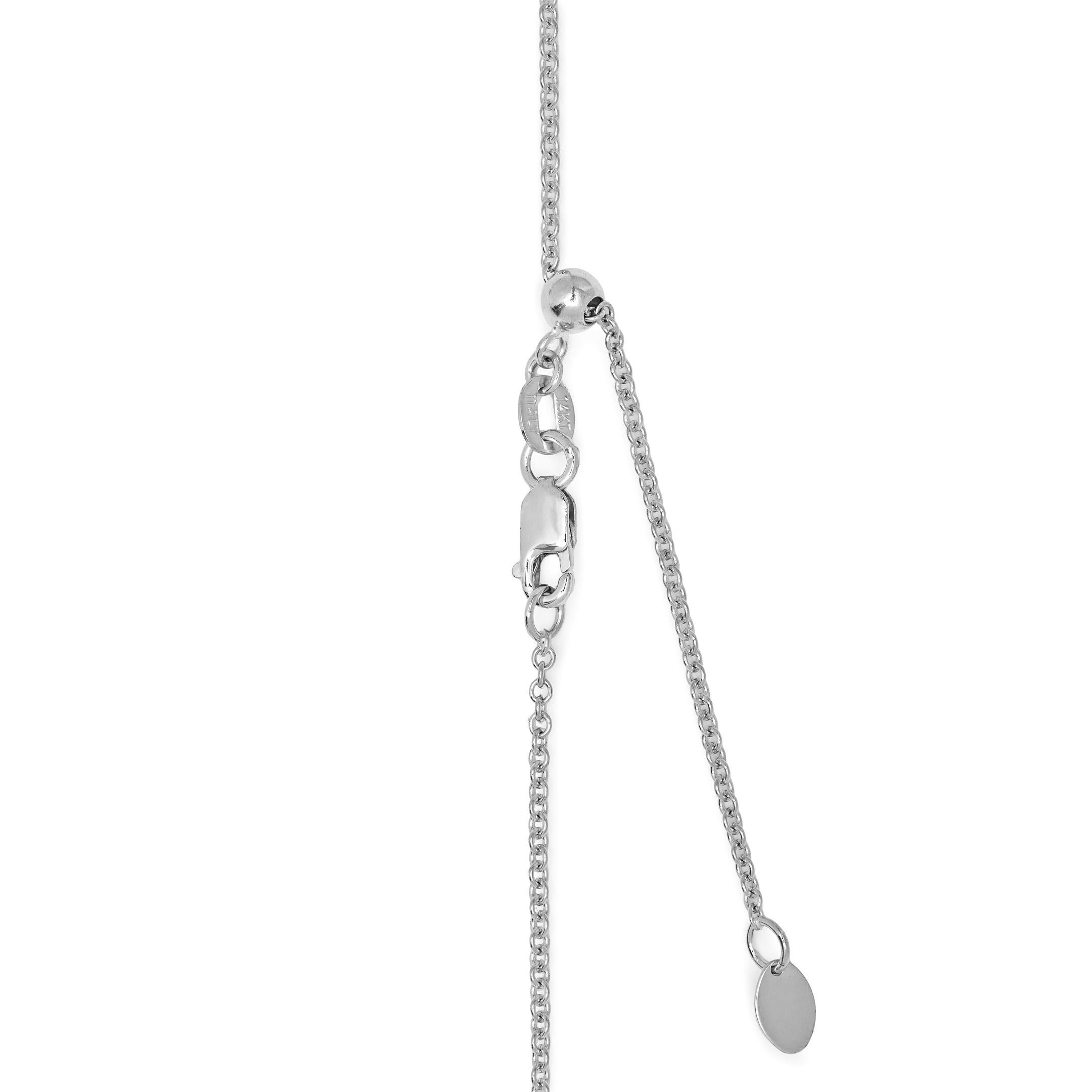 Diamond and White Gold Butterfly Necklace In New Condition For Sale In New York, NY