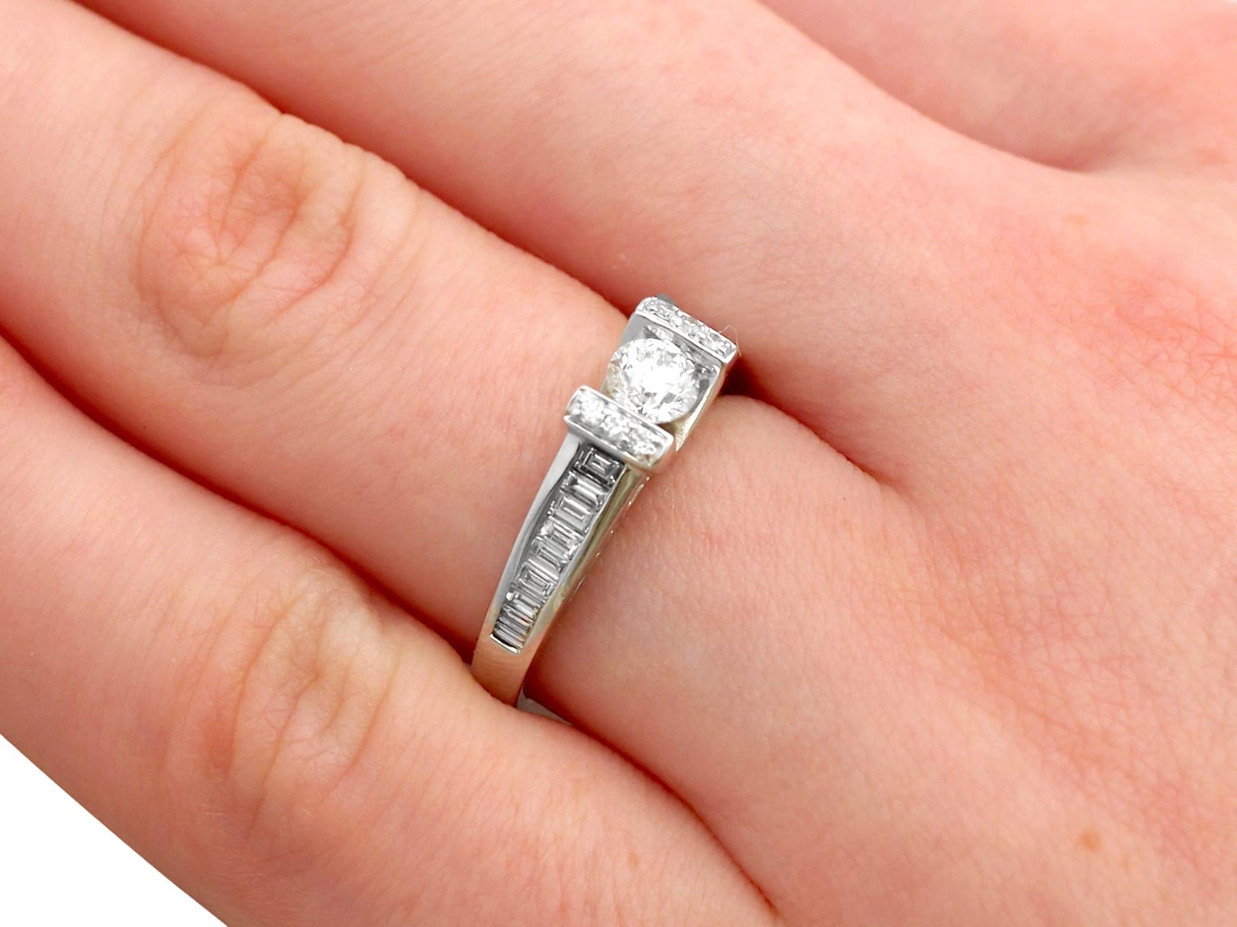 Diamond and White Gold Cocktail Ring For Sale 1