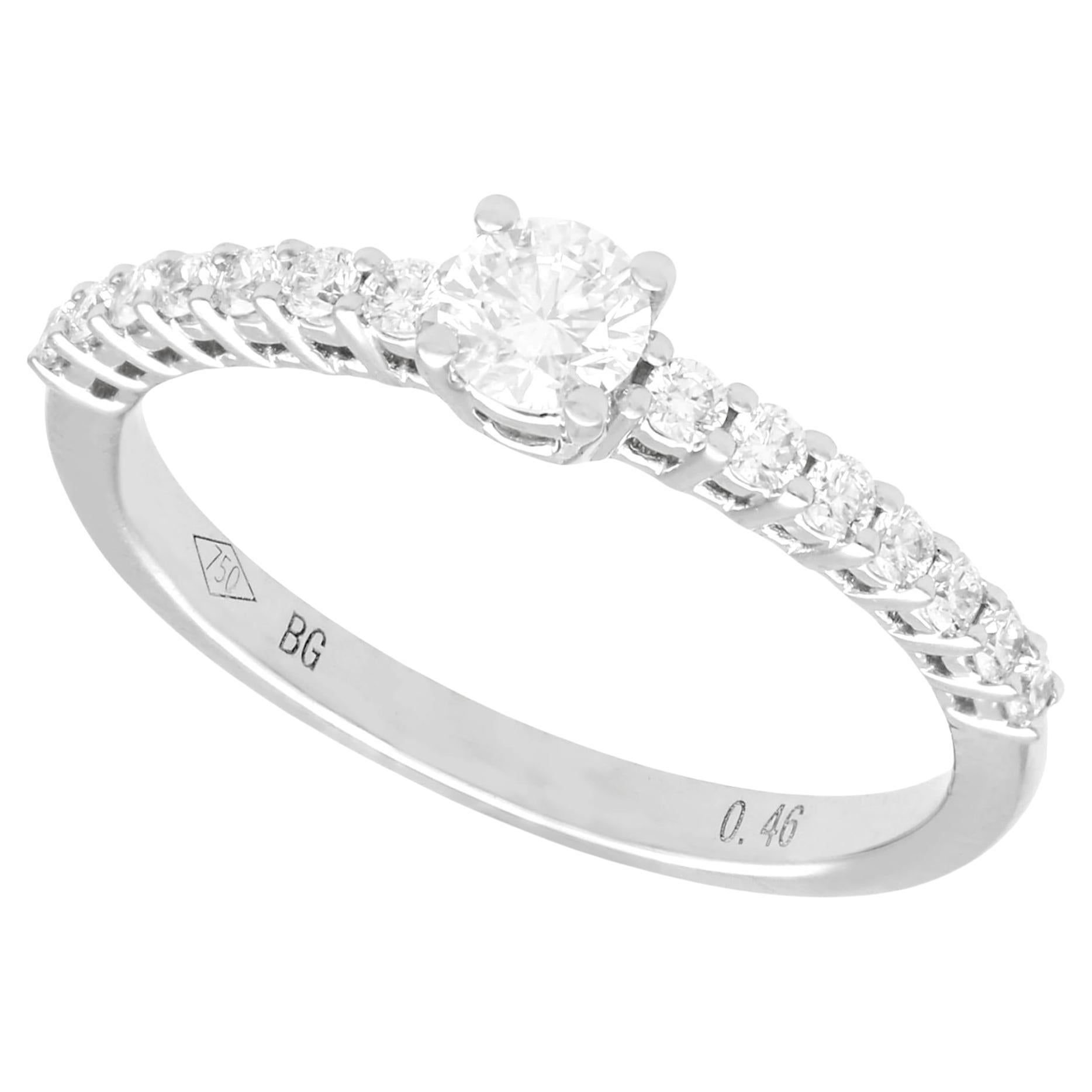 Diamond and White Gold Cocktail Ring For Sale