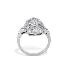 Diamond and White Gold Estate Panel Ring