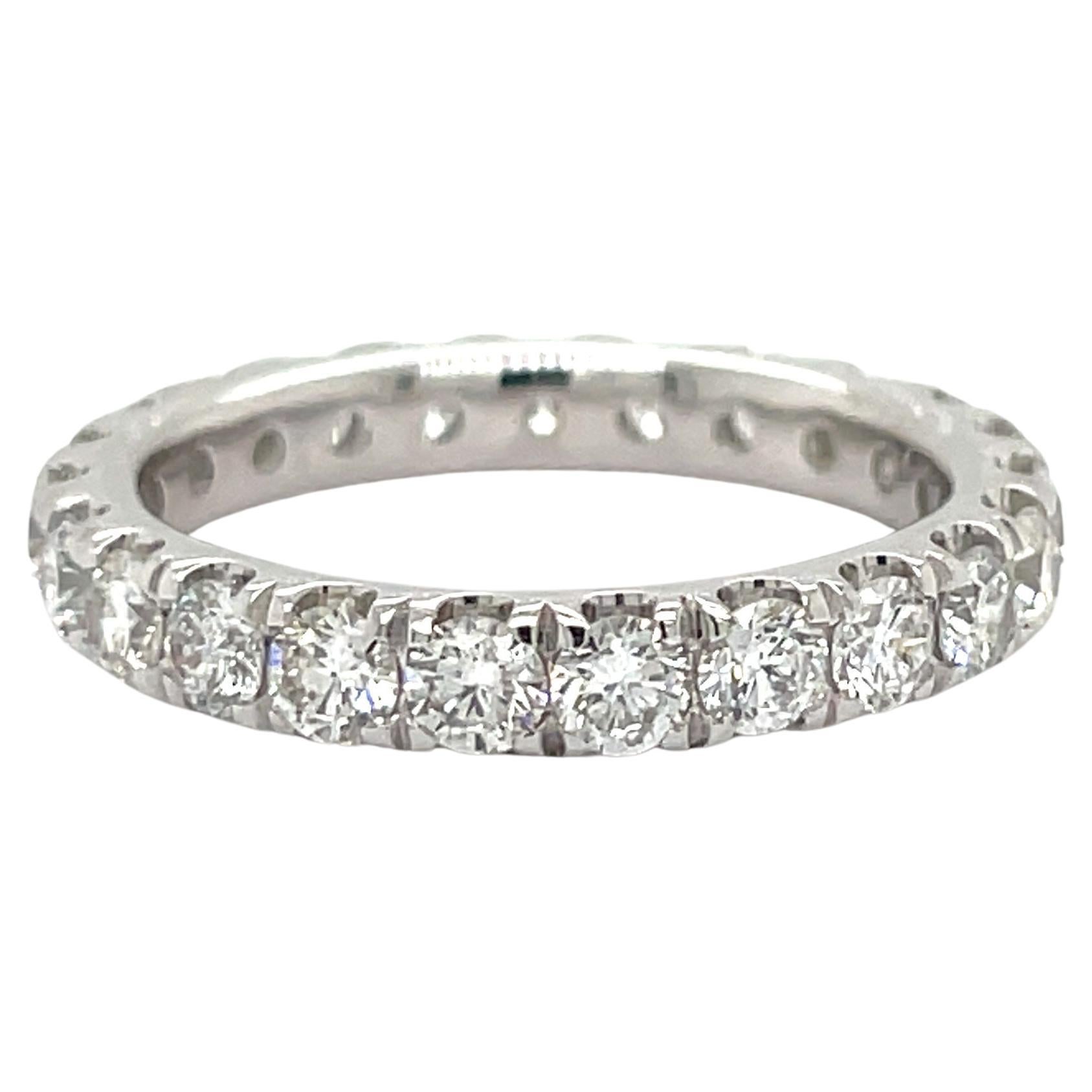 Diamond and White Gold Eternity Band For Sale