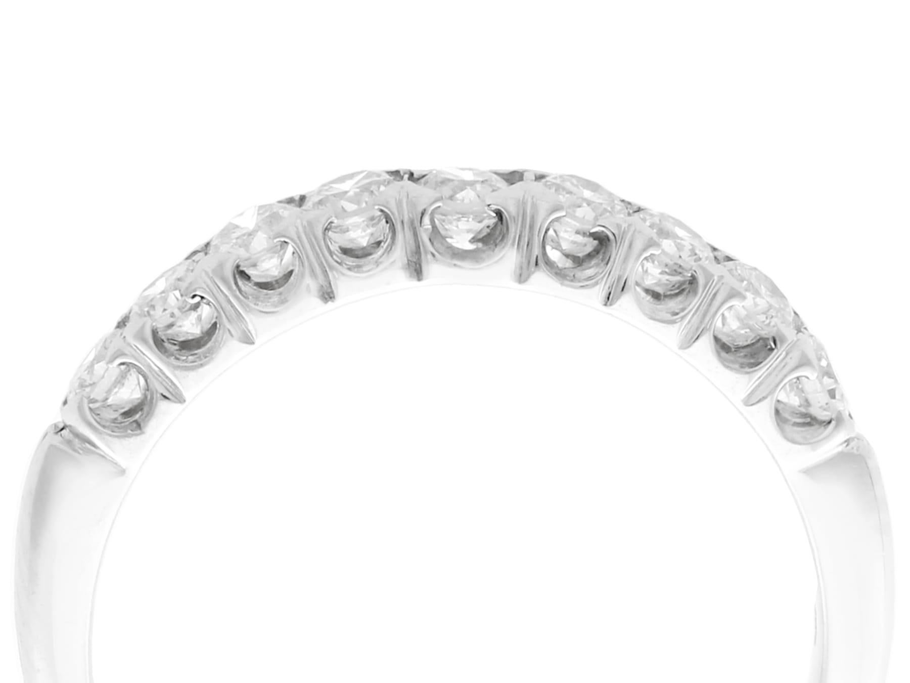 A fine and impressive 0.36 carat diamond and 18 karat white gold half eternity ring; part of our diverse vintage jewelry collections.

This fine and impressive vintage diamond half eternity ring has been crafted in 18k white gold.

The simple yet