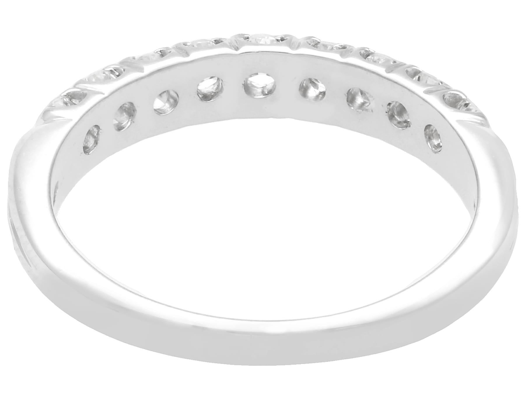 Diamond and White Gold Half Eternity Ring, Circa 1970 In Excellent Condition For Sale In Jesmond, Newcastle Upon Tyne