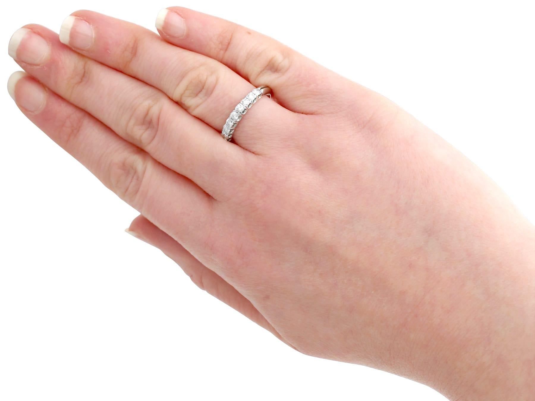 Diamond and White Gold Half Eternity Ring, Circa 1970 For Sale 2