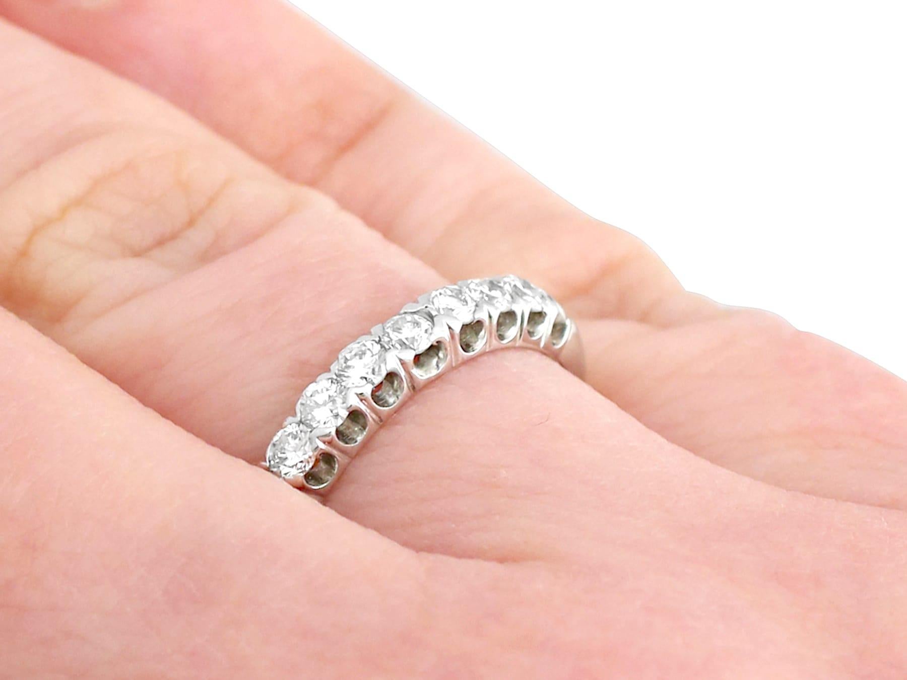 Diamond and White Gold Half Eternity Ring, Circa 1970 For Sale 3