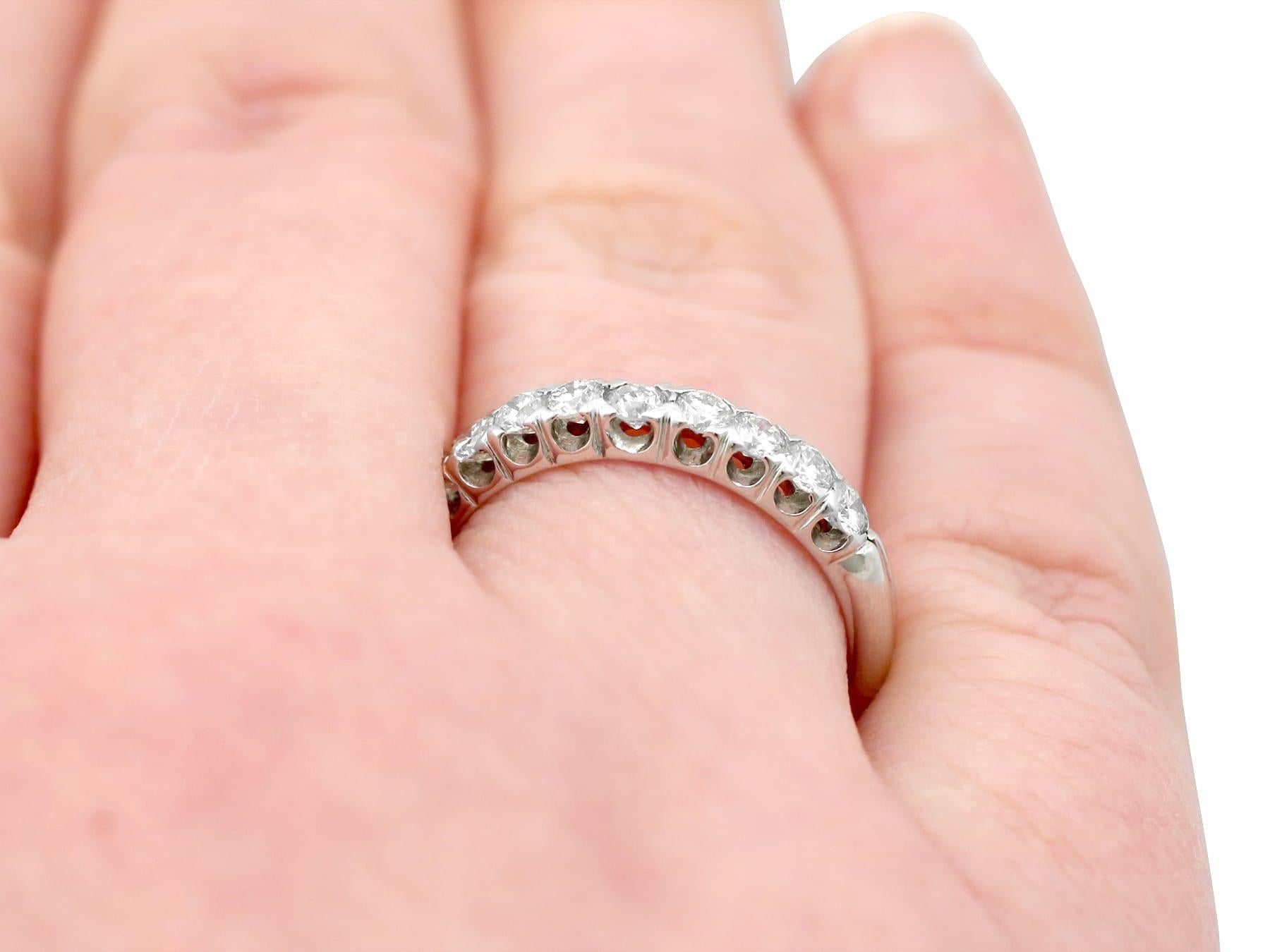 Diamond and White Gold Half Eternity Ring, Circa 1970 For Sale 4