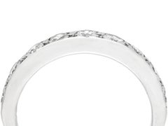 1970s Diamond and 18K White Gold Half Eternity Ring