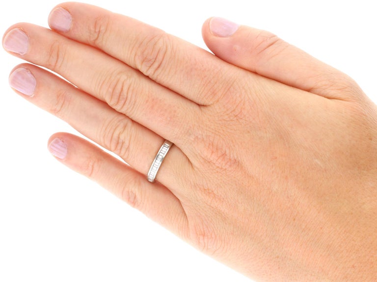 Diamond and White Gold Half Eternity Engagement Ring For Sale at 1stDibs