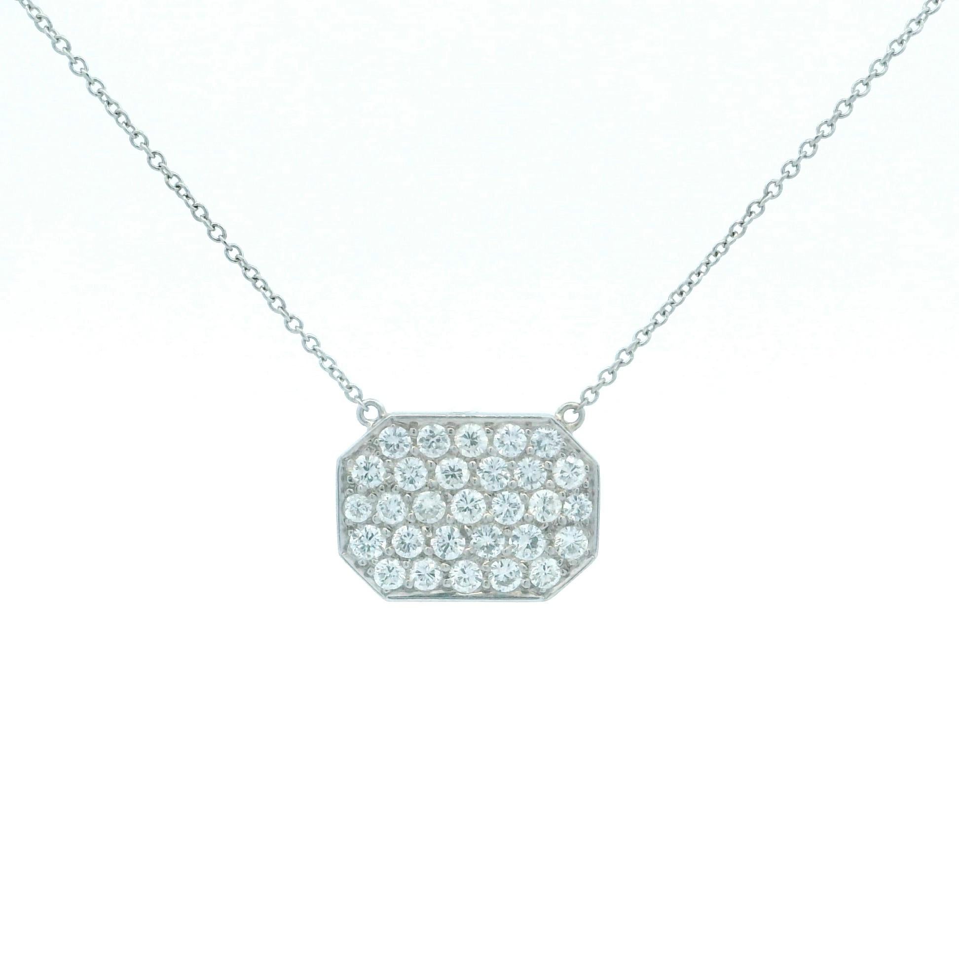 Collar Colgante de Diamantes y Oro Blanco