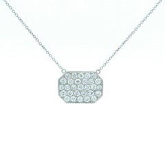 Diamond and White Gold Pendant Necklace