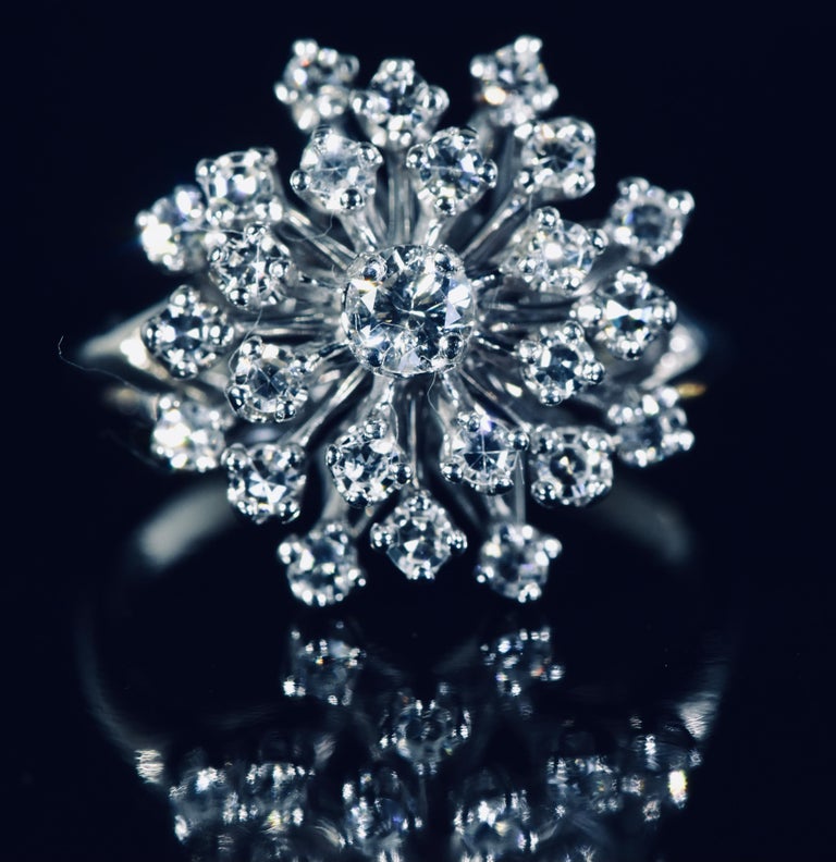 Diamond and White Gold Ring For Sale at 1stDibs
