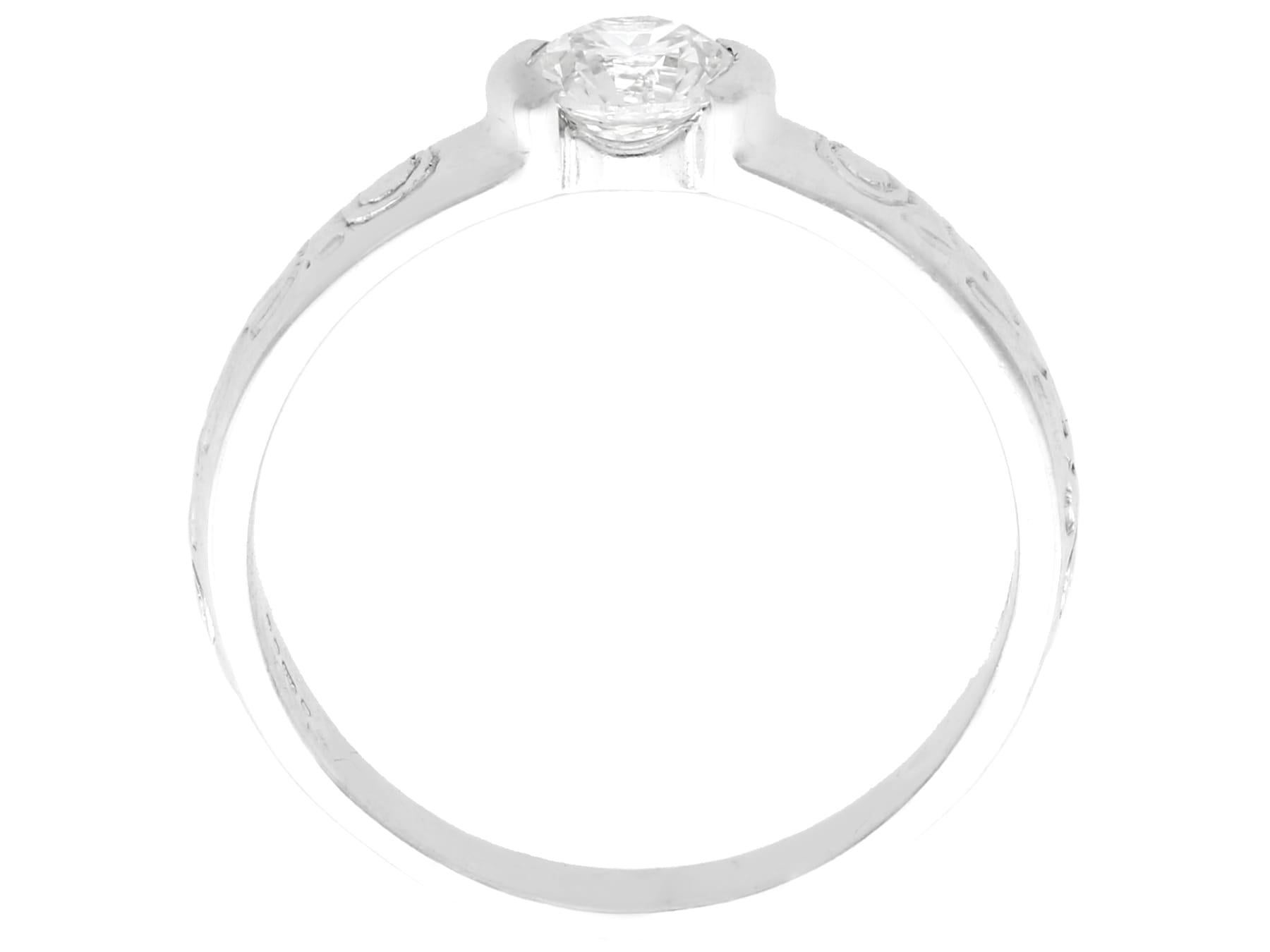 Solitär-Ring und Ehering aus Diamant und Weißgold mit Diamanten im Angebot 2