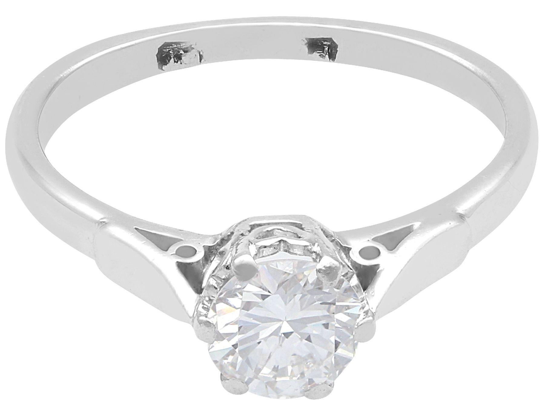 Diamond and White Gold Solitaire Ring In Excellent Condition In Jesmond, Newcastle Upon Tyne