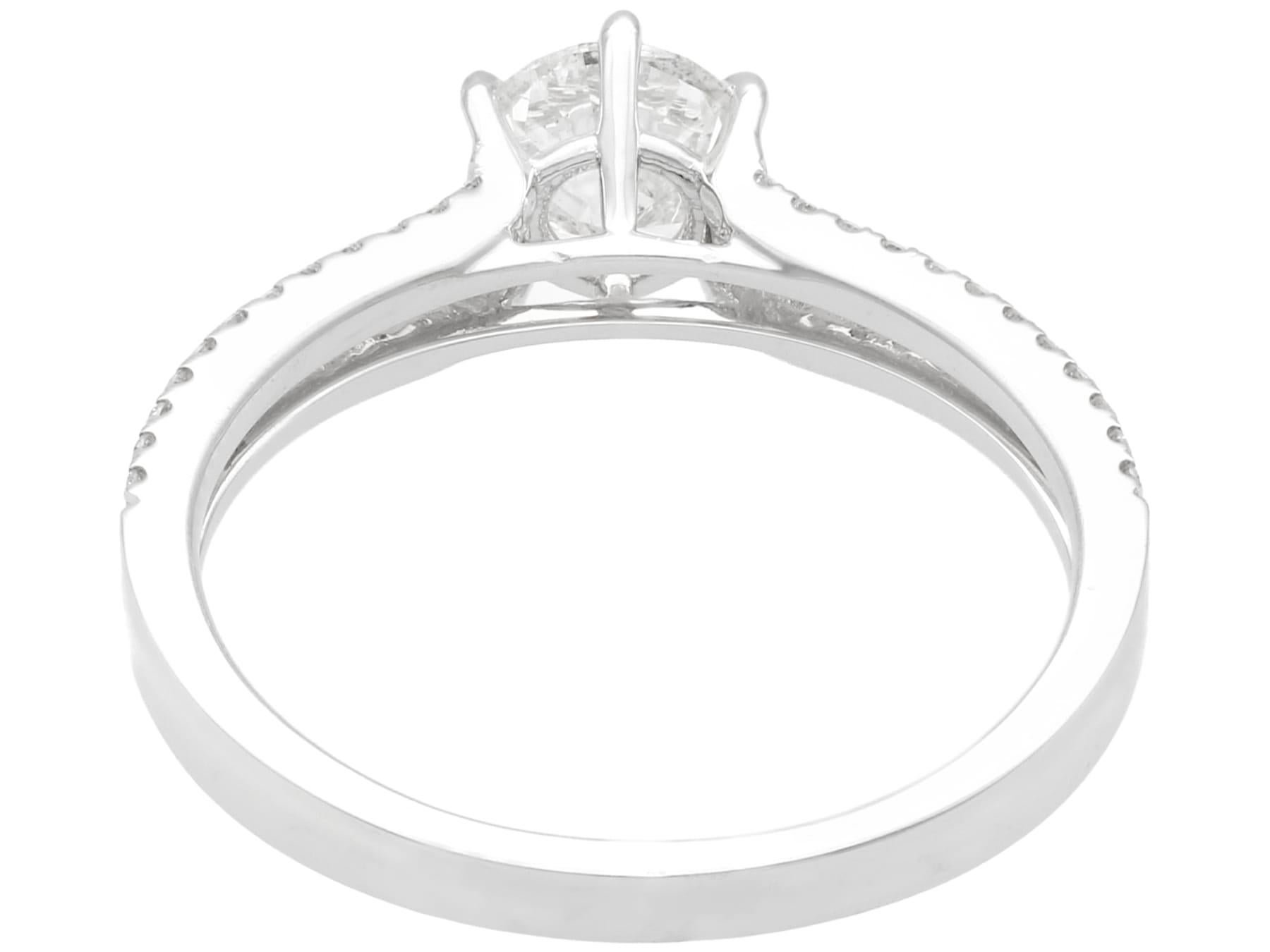Solitär-Ring aus Diamant und Weißgold im Zustand „Hervorragend“ im Angebot in Jesmond, Newcastle Upon Tyne