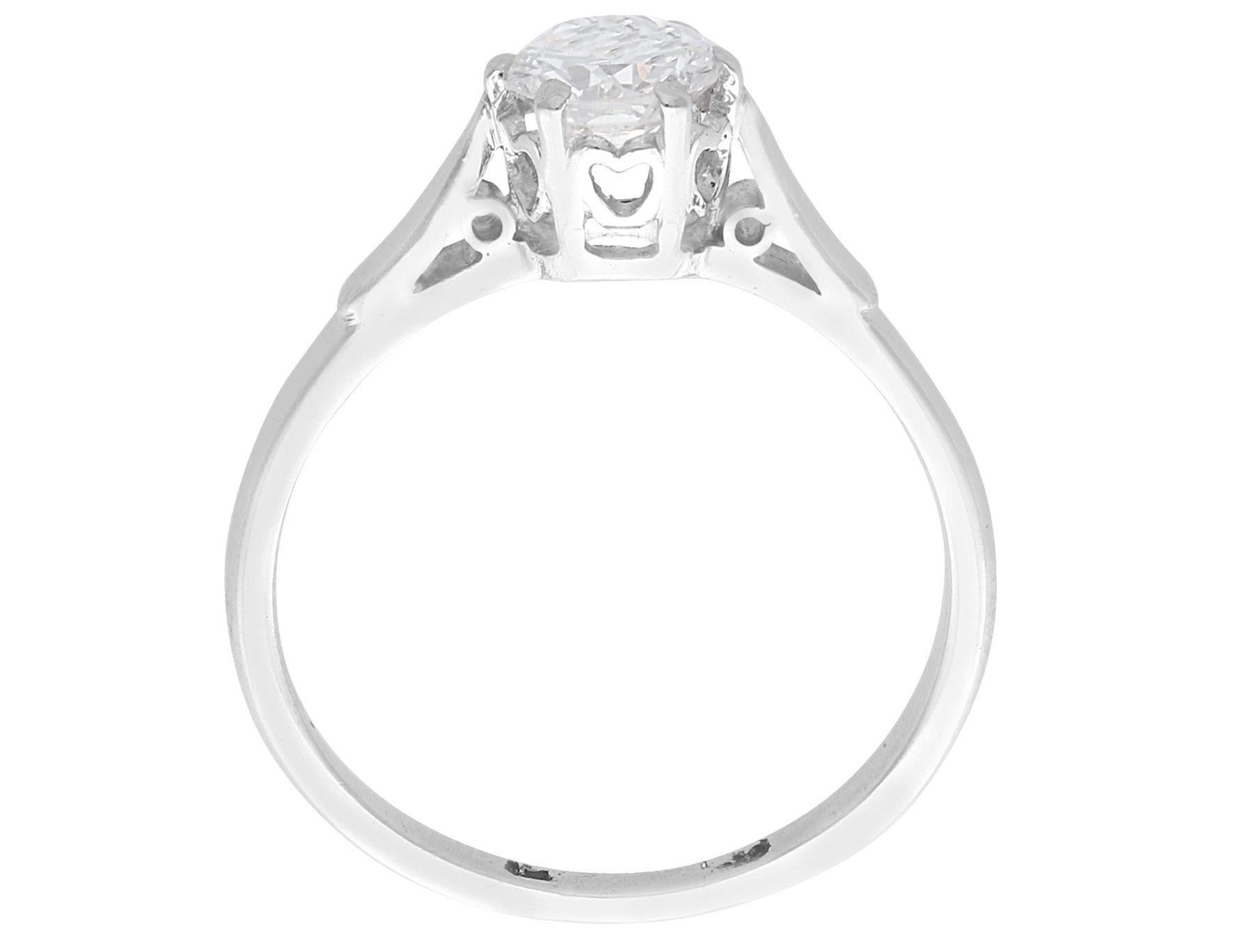 Diamond and White Gold Solitaire Ring 1