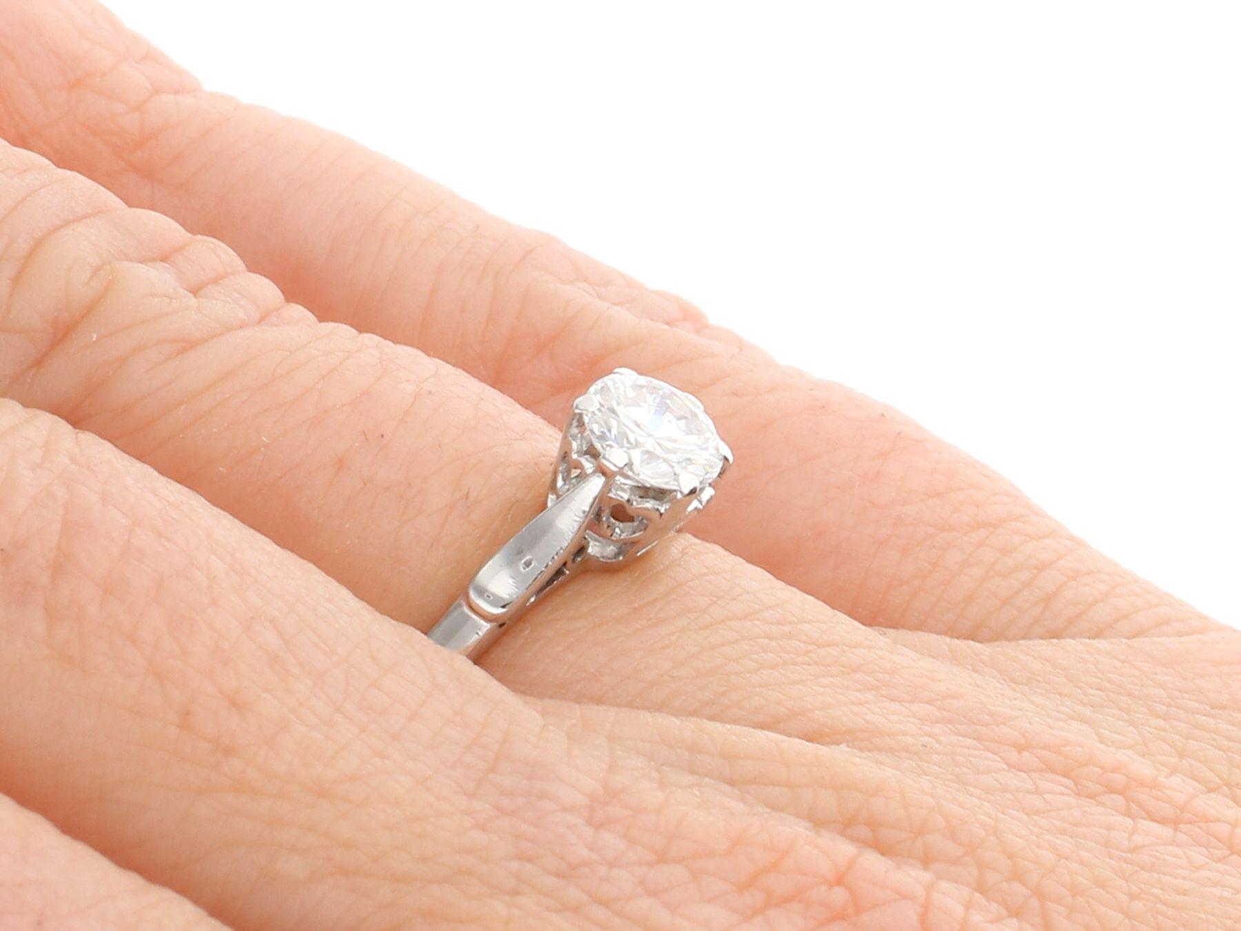 Diamond and White Gold Solitaire Ring 3