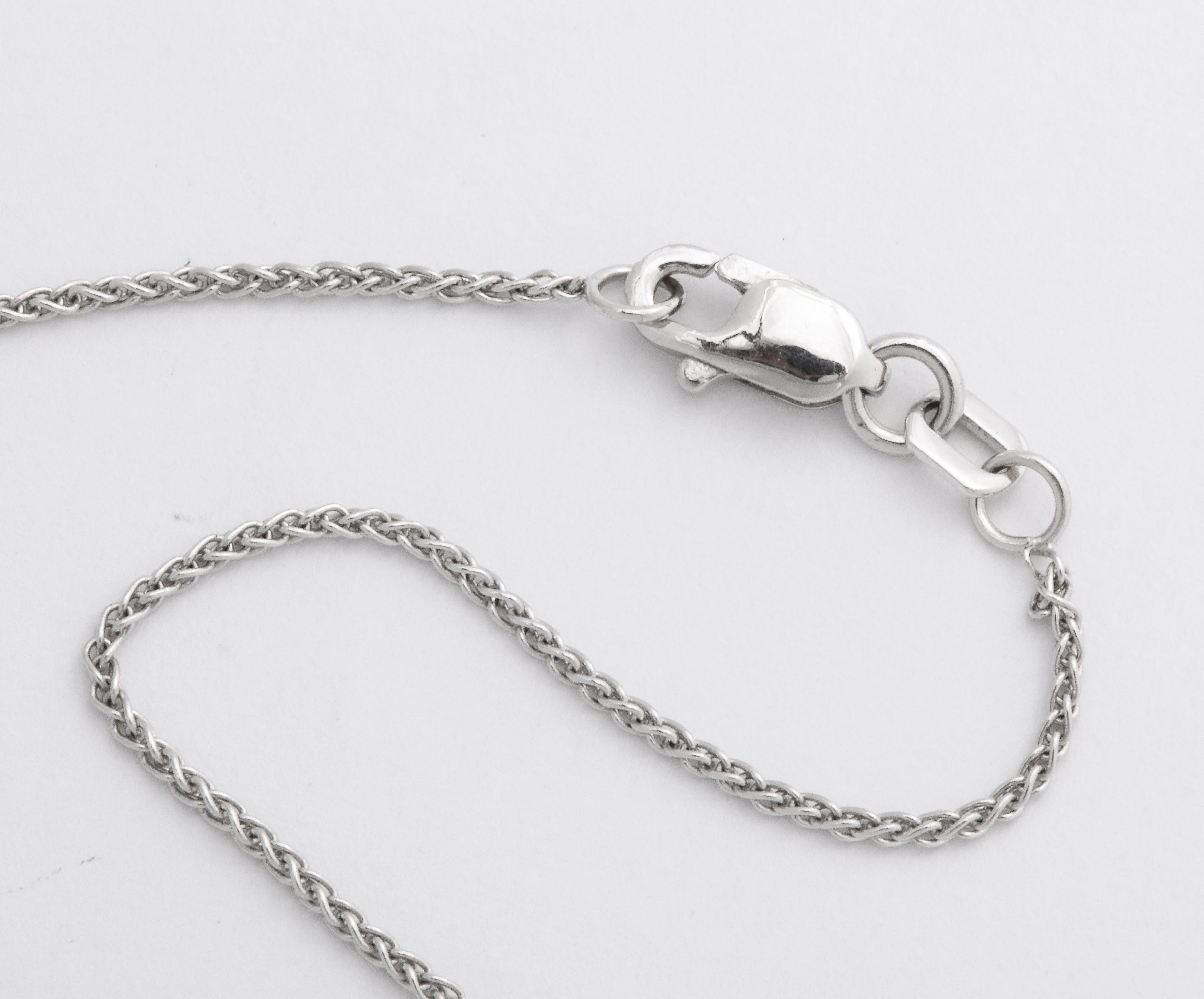 Diamond and White Gold Star Necklace In Good Condition In New York, NY