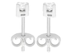 Vintage 0.25ct Diamond and 18k White Gold Stud Earrings, Circa 1990