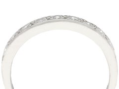 Diamond and White Golf Half Eternity Ring Circa 1960