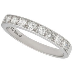 Diamond and White Golf Half Eternity Ring Circa 1960