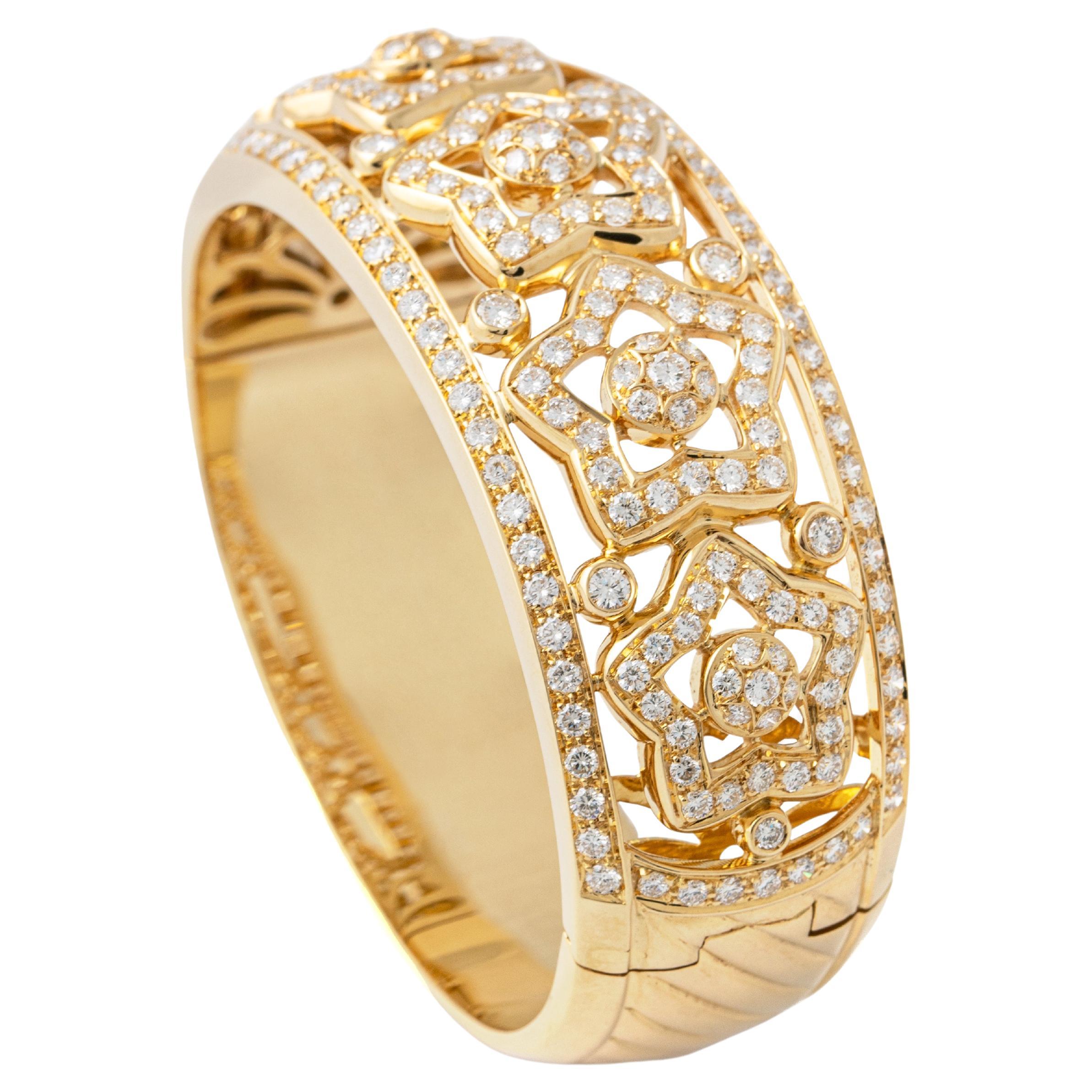 Diamant und Gelbgold 18K Armreif 