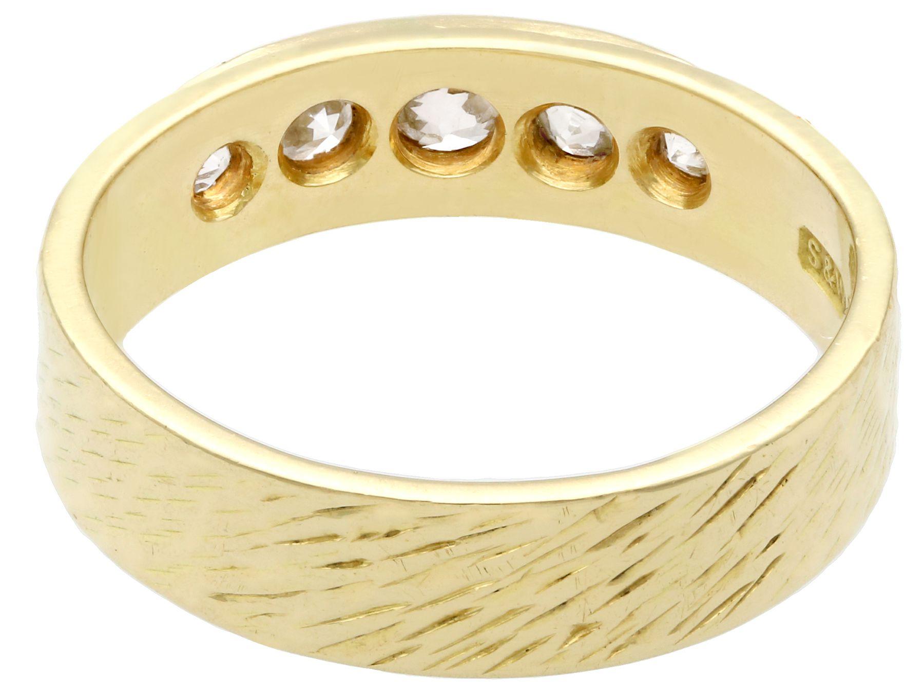 Women's Antique and Vintage Diamond 18K Yellow Gold Cocktail Ring For Sale
