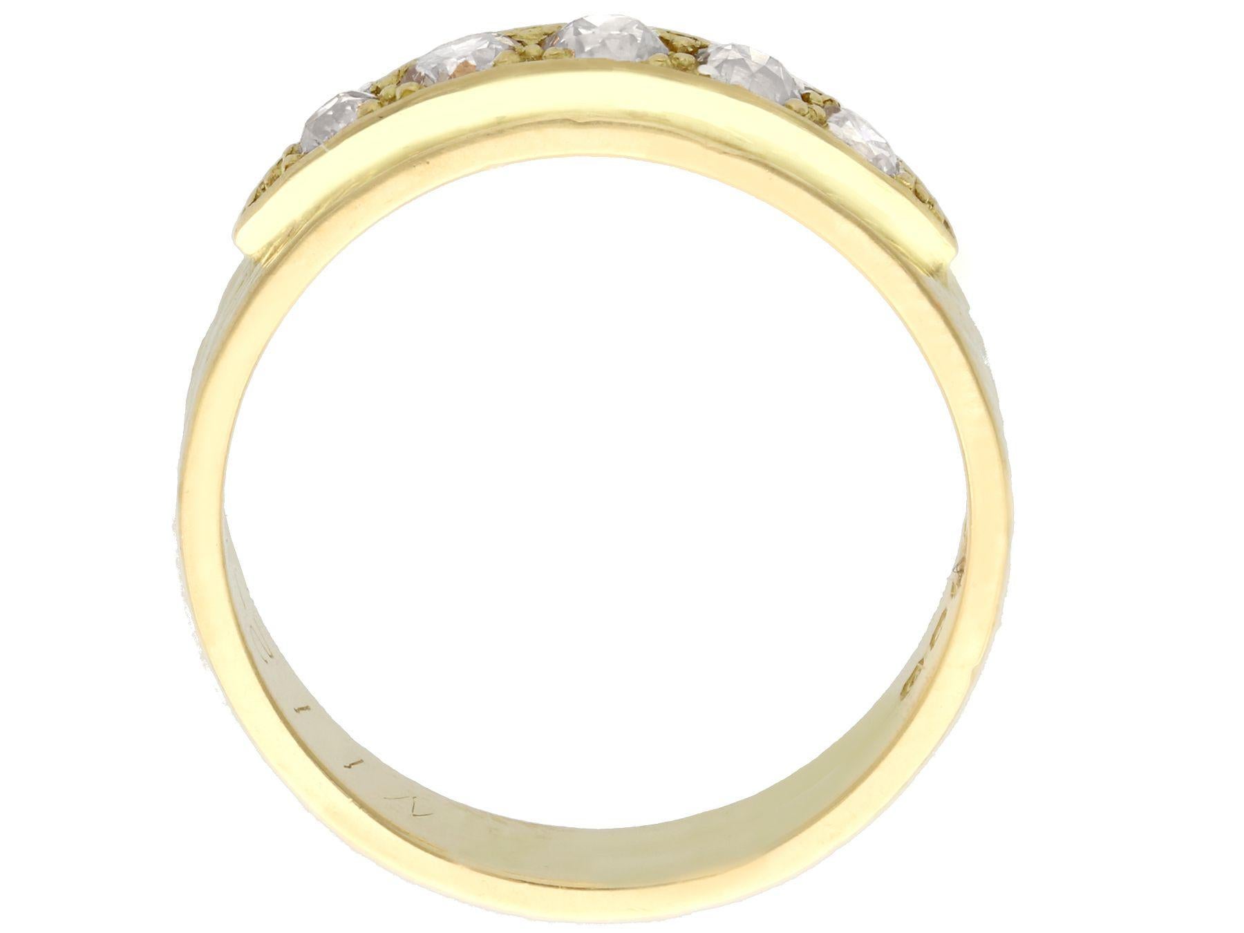 Antique and Vintage Diamond 18K Yellow Gold Cocktail Ring For Sale 1