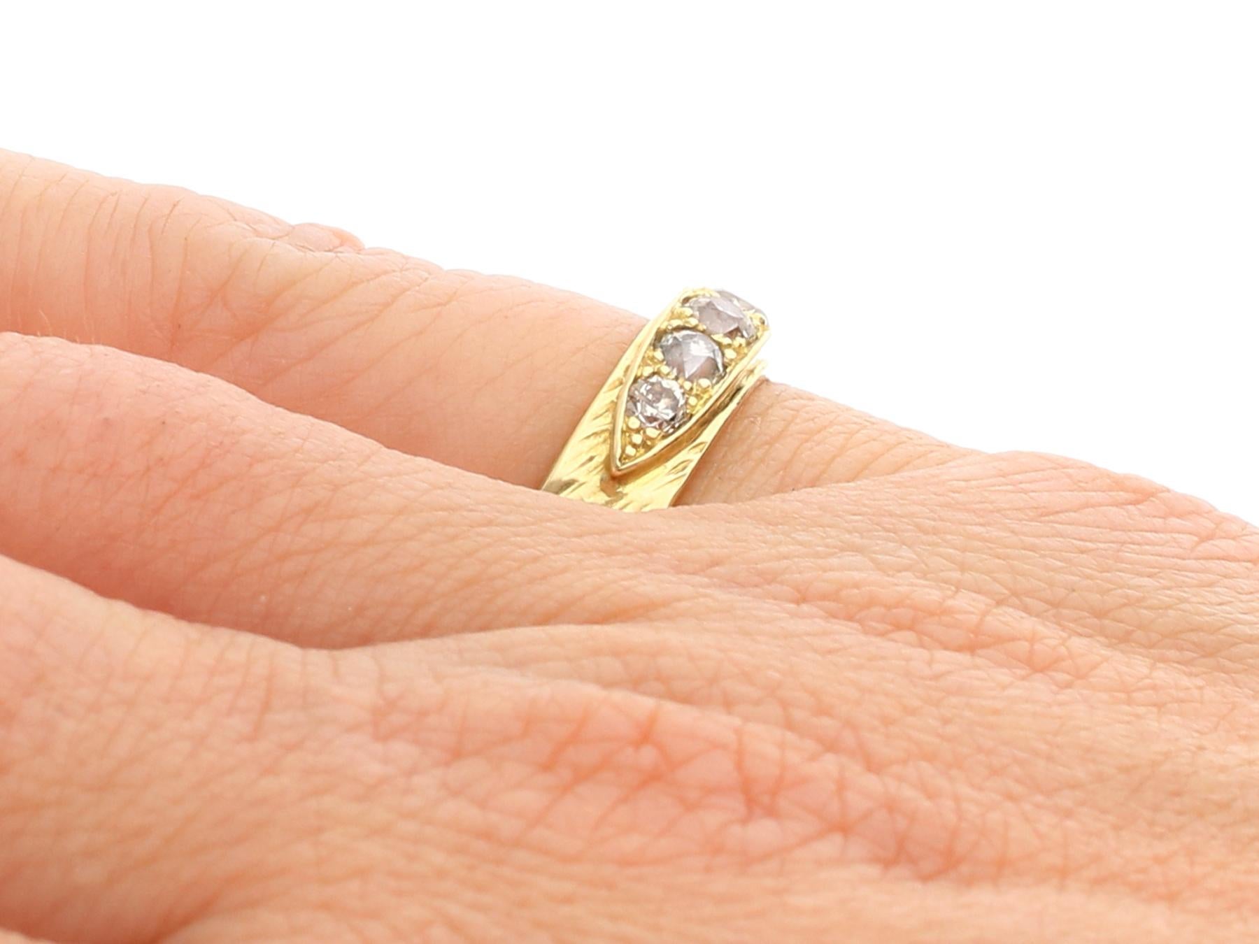 Antique and Vintage Diamond 18K Yellow Gold Cocktail Ring For Sale 3