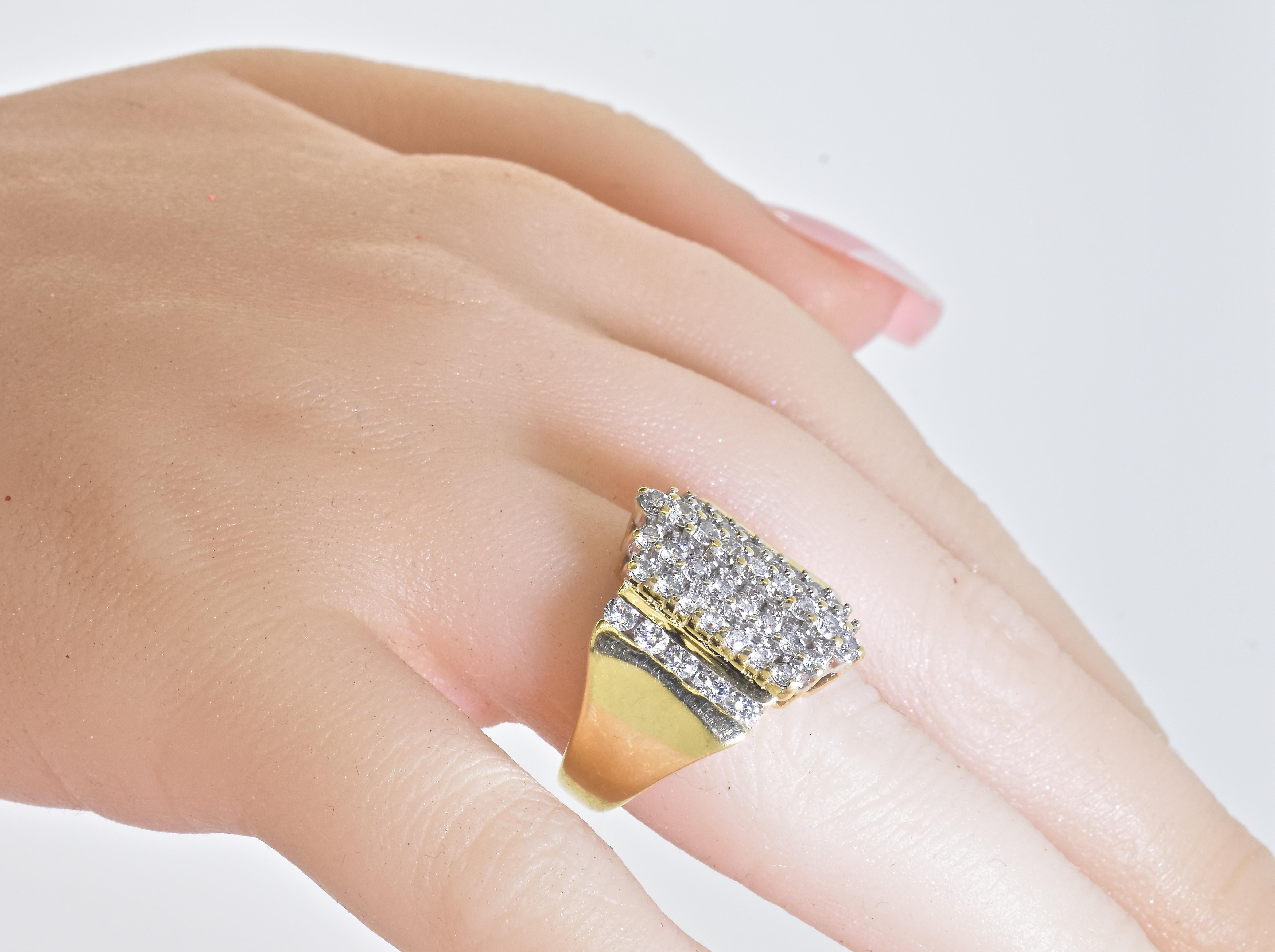 Diamond and Yellow Gold Contemporary Ring 1