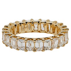 Diamond and Yellow Gold Eternity Band