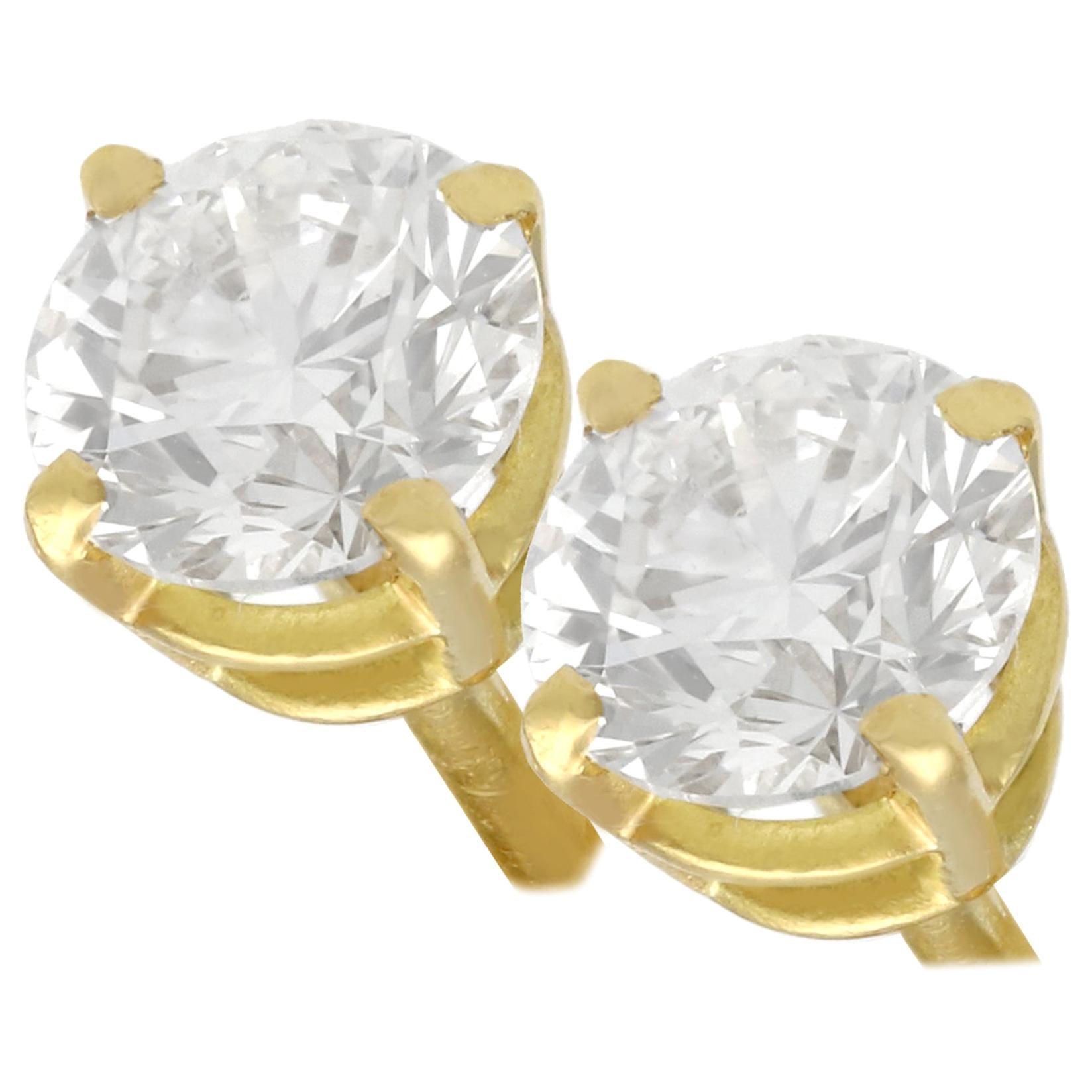 Mark Davis Bakelite Diamond Yellow Gold Stud Earrings For Sale at 1stDibs