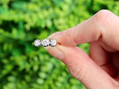 Diamond and Yellow Gold Trilogy Engagement Ring, circa 1980