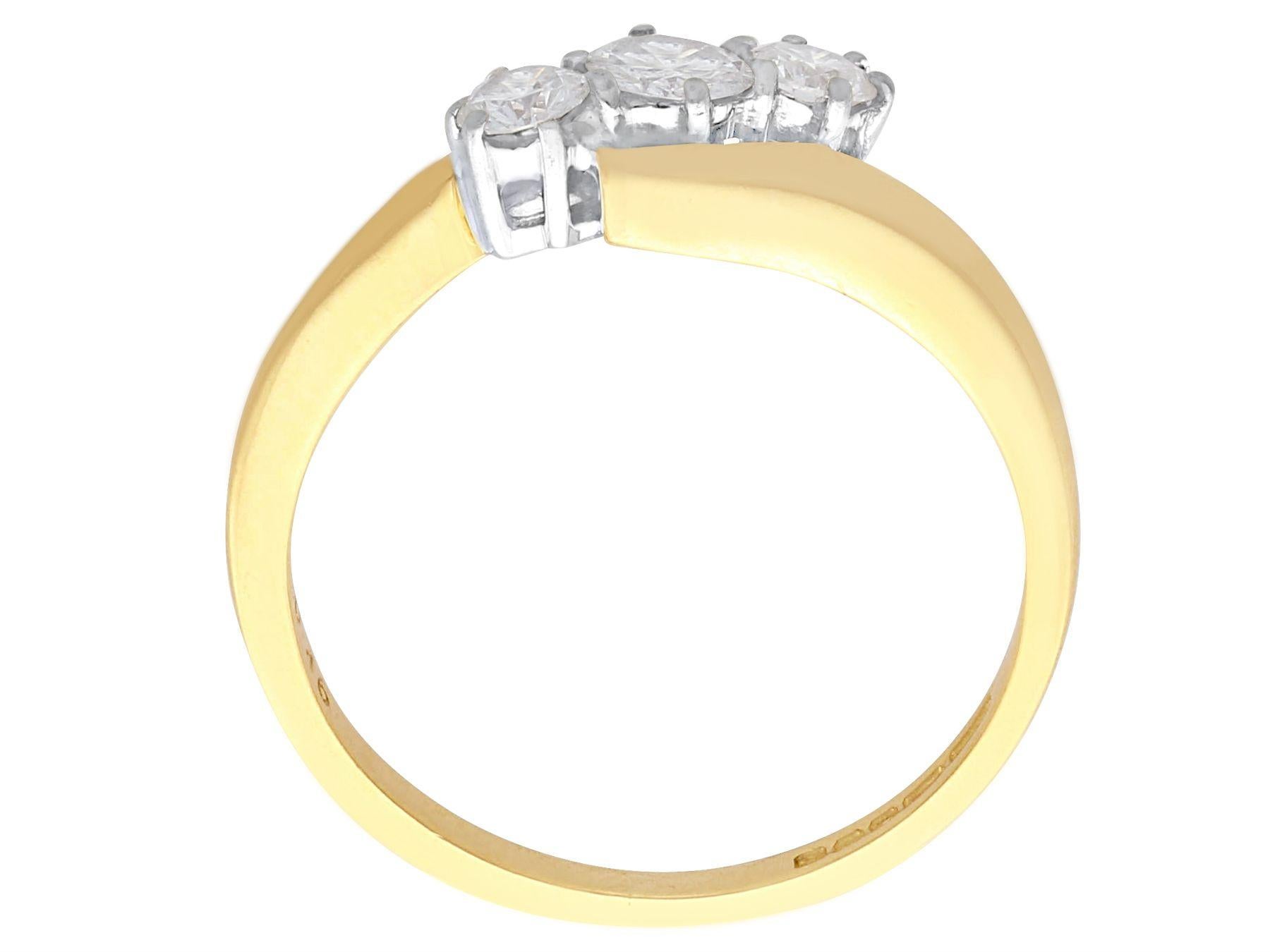 yellow gold trilogy ring