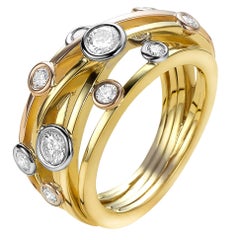 Diamond and Yellow Gold Van der Veken Varens Ring