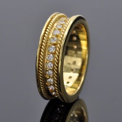 Diamond and Yellow Gold Wedding Ring