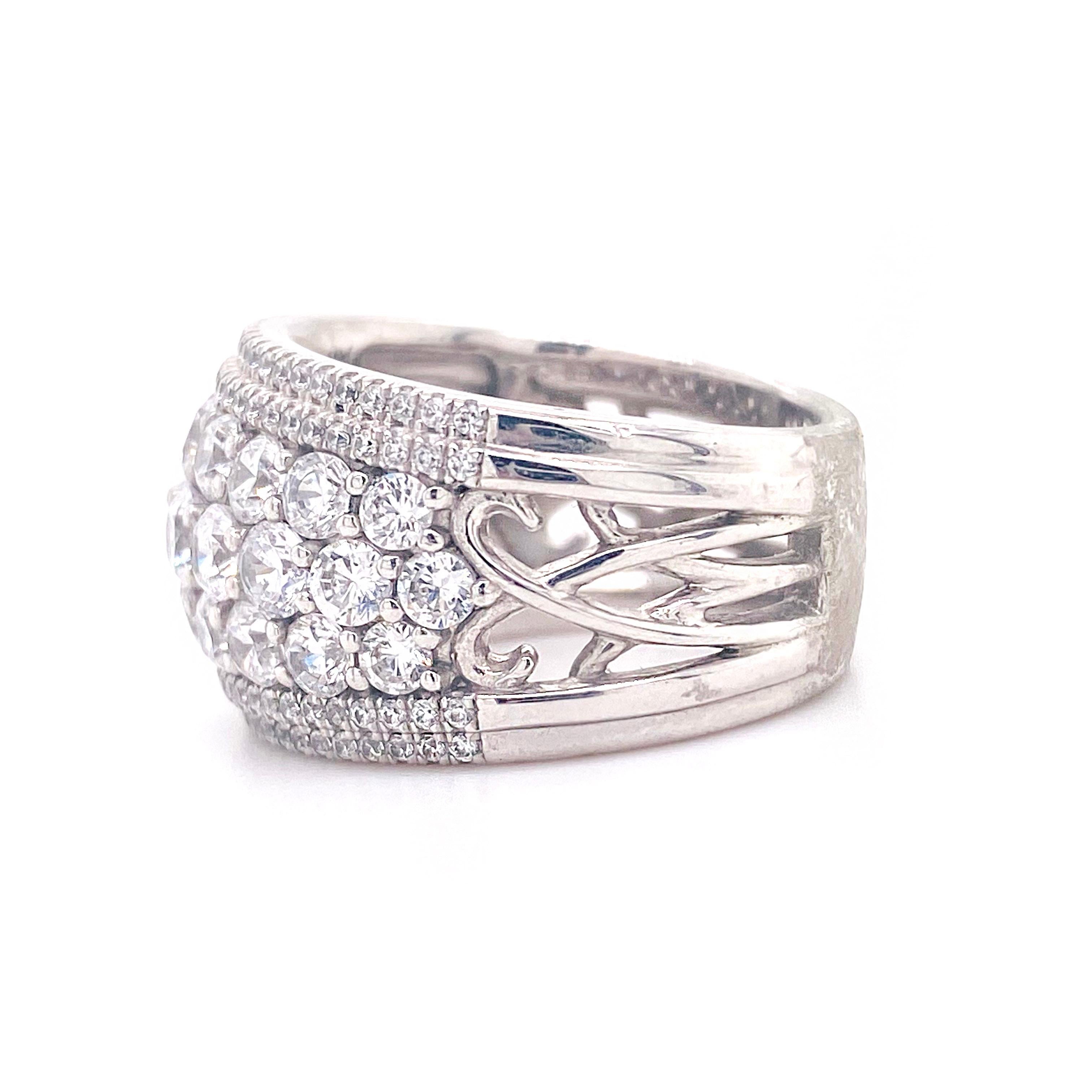 For Sale:  Diamond Anniversary Band, Custom Made Wide Wedding Band-Allow 3-4 Weeks Delivery 3